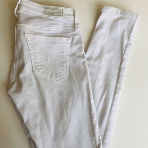 AG The Legging Ankle Super Skinny White Jeans